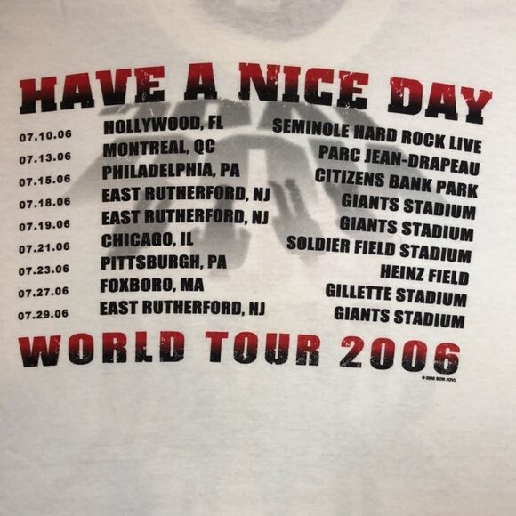 Bon Jovi 2006 Vintage “Have a Nice Day” World Tour2006 | 2-Sided | Small - Picture 6 of 7